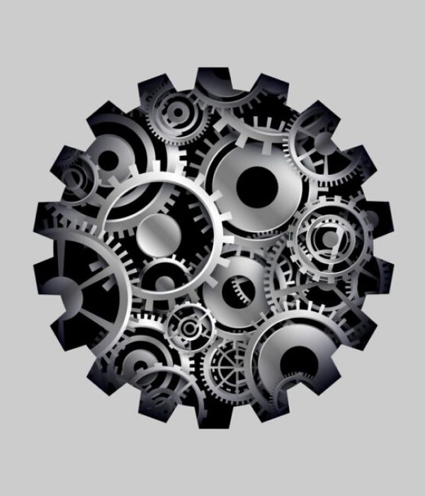 3d cog and gears wheel concept background